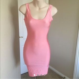 American Apparel Nylon Baby Pink Bodycon